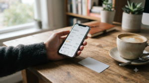 Ideal credit utilization ratio — checking balance on a banking app