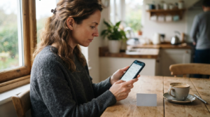 "Credit utilization ratio explained — reviewing a credit card statement at home"